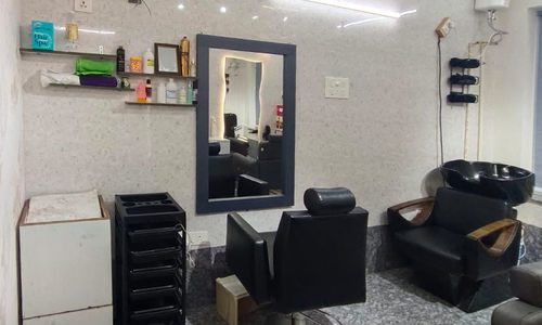 Salon interior with styling chairs